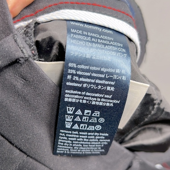 Tommy Hilfiger Stretch Slim Crop Black Pant size 0 - Picture 10 of 10